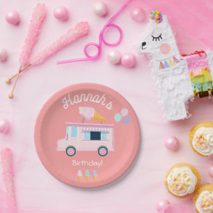 Ice Cream Truck Birthday Party Paper Plate