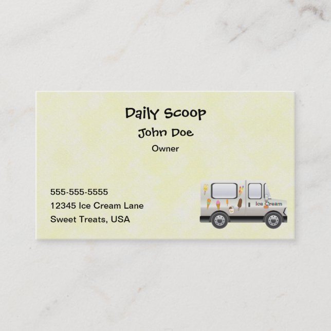 Ice Cream Truck Business Card (Front)