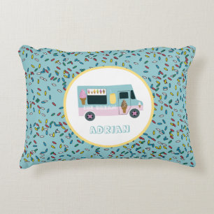 Ice Cream Truck Design  Accent Pillow