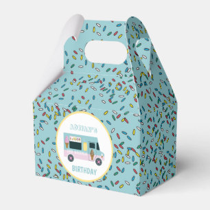 Ice Cream Truck Design Birthday Party Favor Box
