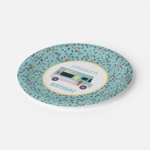 Ice Cream Truck Design Birthday Party  Paper Plate