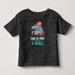 Ice Cream Truck Driver Summer Dessert Delivery Toddler T-shirt