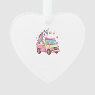 Ice Cream Truck Unicorn (1) Ornament