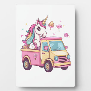 Ice Cream Truck Unicorn (1) Plaque