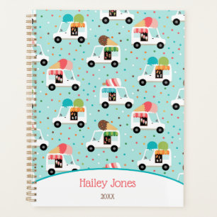 Ice Cream Trucks Sprinkles Girls Personalized Planner