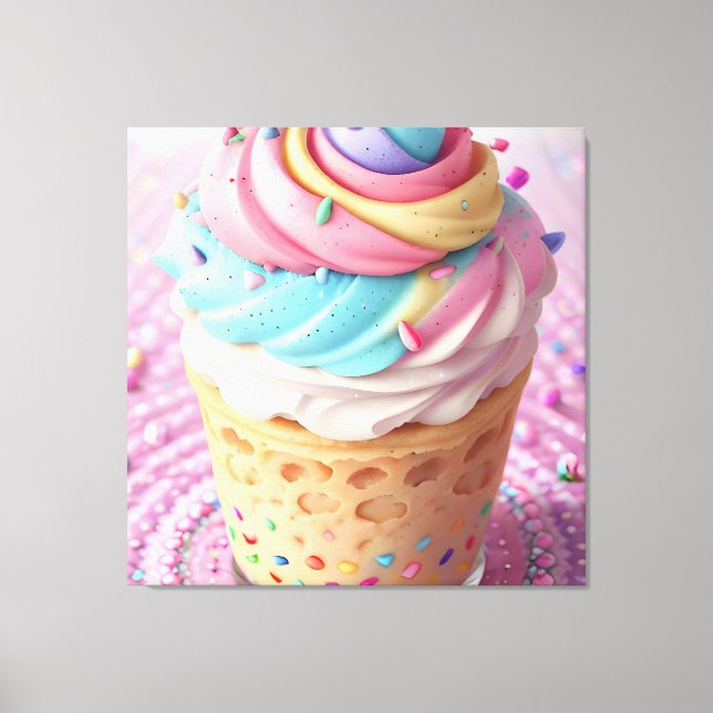 Ice Cream Two Canvas Print (Front)