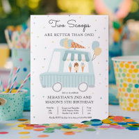 Ice Cream Two Scoops Are Better Than One Birthday