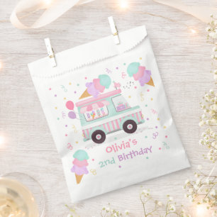 Ice Cream Two Sweet 2nd Birthday Party Gift Favour Bag