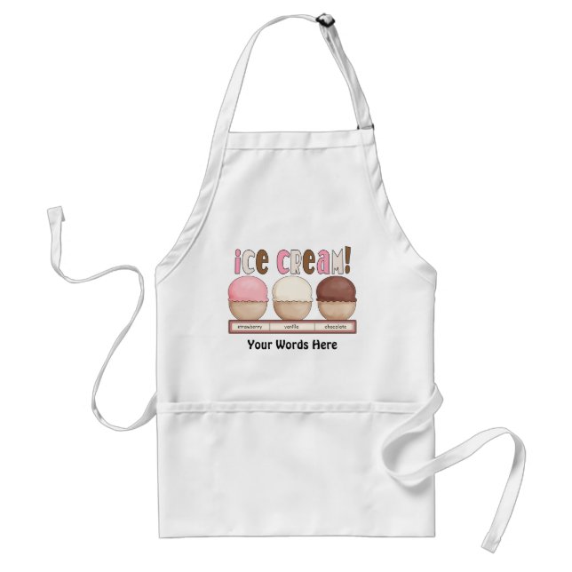 Ice Cream Vendors add words apron (Front)