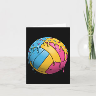 Ice Cream Volleyball Drip With Colourful Sprinkles Card