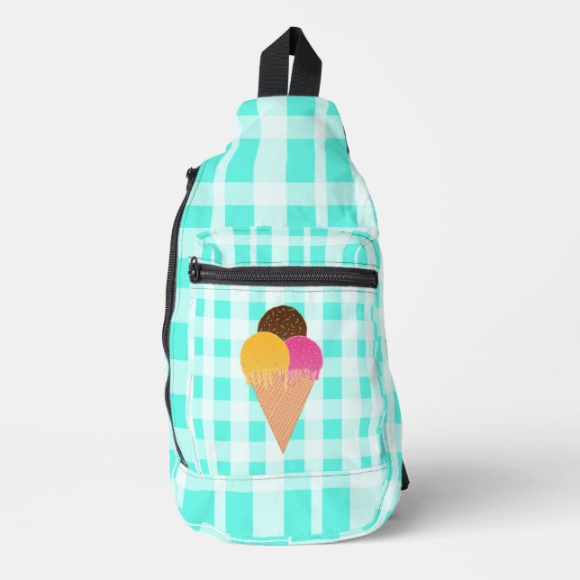 ice-cream waffle cone sling bag (Front)
