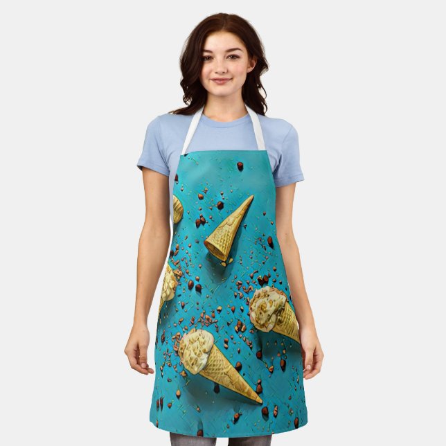 Ice cream waffle cones apron (Worn)