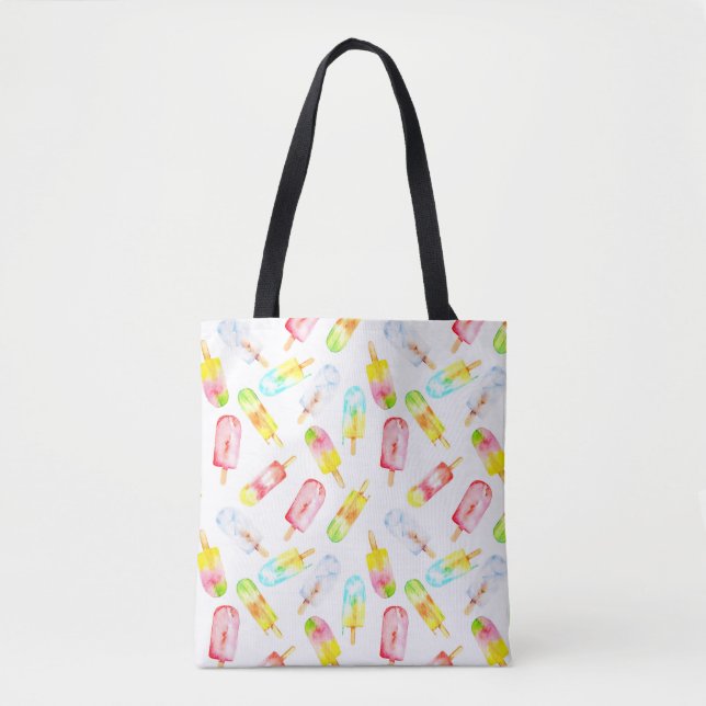 Ice cream watercolour pattern. Hello summer! Tote Bag (Front)