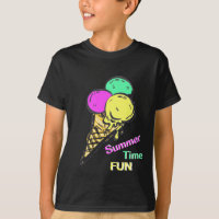 Ice Cream White Summer Time Fun T-Shirt