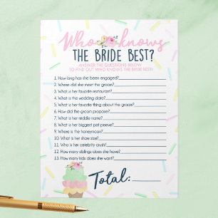Ice Cream Who Knows The Bride Best Game Pack Notepad