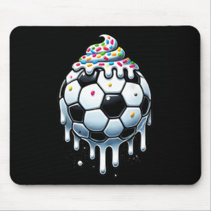 Ice Cream With Sprinkles Soccer Drip For Boys Girl Mouse Pad