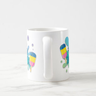 Ice Cream With Water Splash/ Shadow Effect Coffee Mug