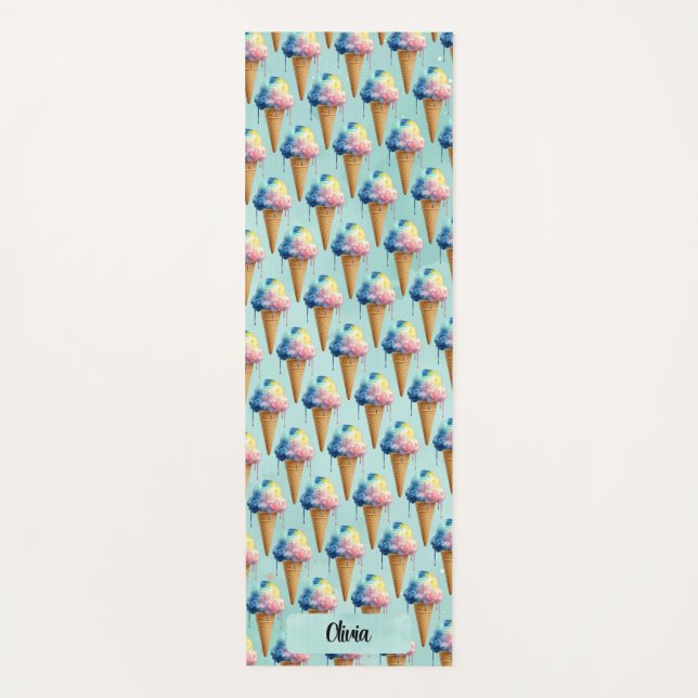 Ice Cream Yoga Mat (Front)