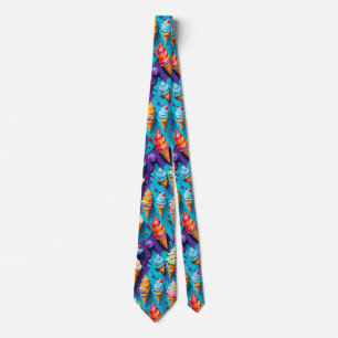 Ice Creams Colourful Art  Tie