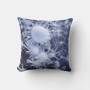 Ice crystals in the Sierra Throw Pillow