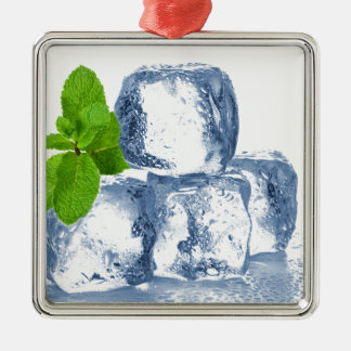 Ice cube cool yourself metal ornament