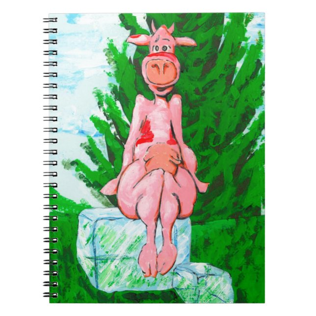 Ice Cube Cow Notebook (Front)
