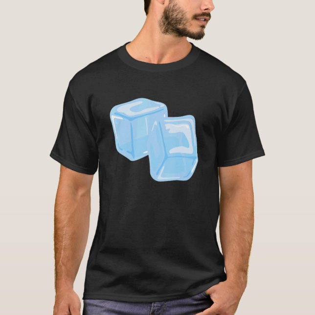 Ice Cube Summer Ice Drink Drink Cool Bartender T-Shirt (Front)