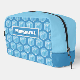 Ice Cubes Blue Toiletry Bag