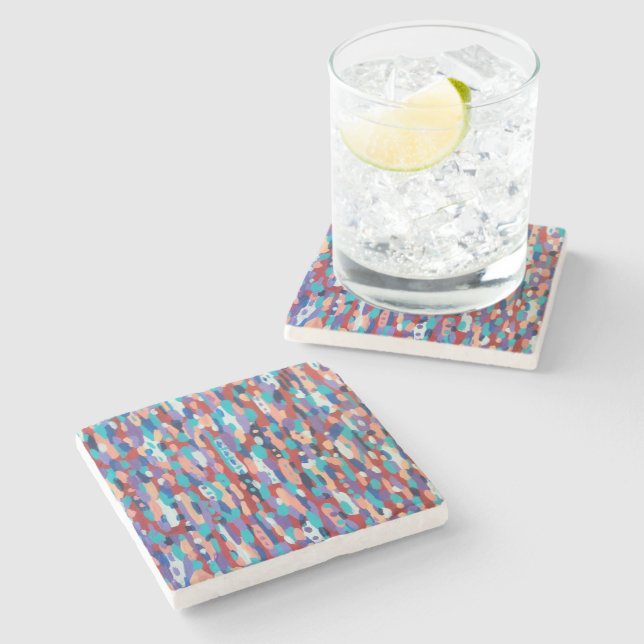 Ice Dance Abstract Stone Coaster (Side)