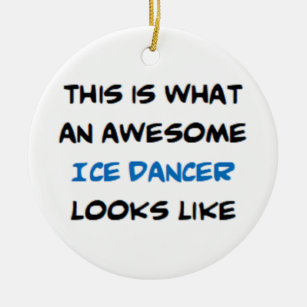 ice dancer, awesome ceramic ornament