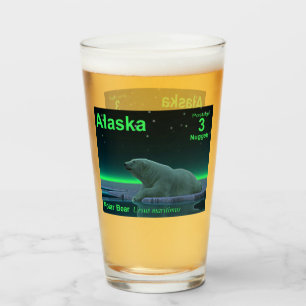 Ice Edge Polar Bear - Alaska Postage Glass