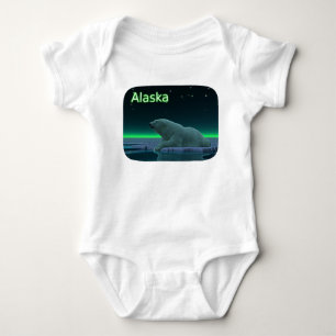 Ice Edge Polar Bear Baby Bodysuit