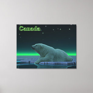Ice Edge Polar Bear Canvas Print