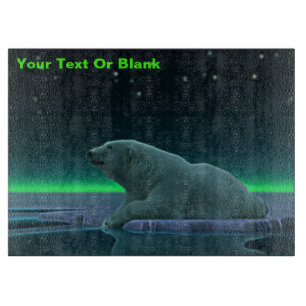 Ice Edge Polar Bear Cutting Board