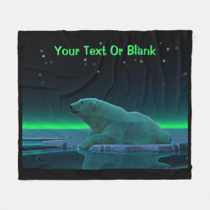 Ice Edge Polar Bear Fleece Blanket