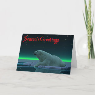 Ice Edge Polar Bear Holiday Card