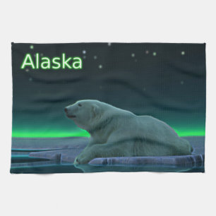 Ice Edge Polar Bear Kitchen Towel