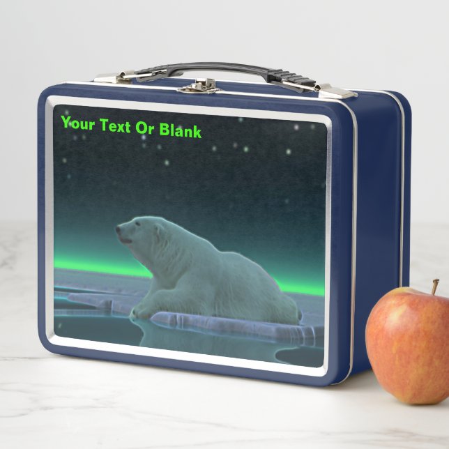 Ice Edge Polar Bear Metal Lunch Box (In Situ)