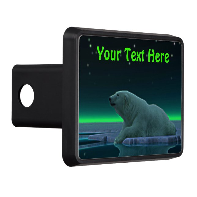 Ice Edge Polar Bear Postcard Trailer Hitch Cover (Right)