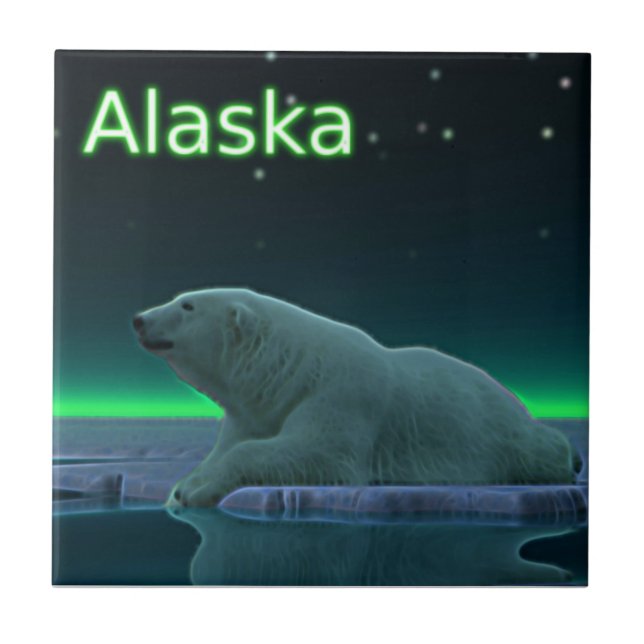 Ice Edge Polar Bear Tile (Front)