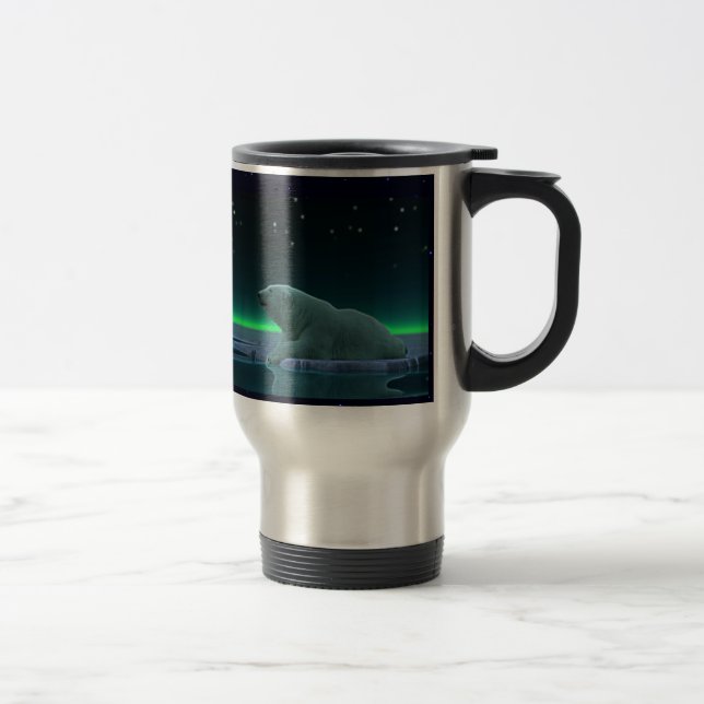 Ice Edge Polar Bear Travel Mug (Right)