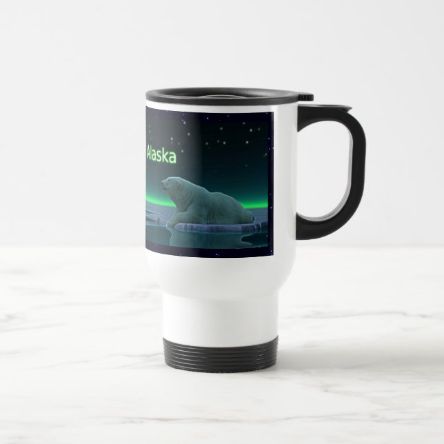 Ice Edge Polar Bear Travel Mug (Right)