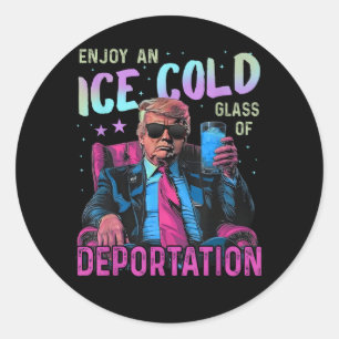 ICE Enjoy an Ice Cold Classic Round Sticker