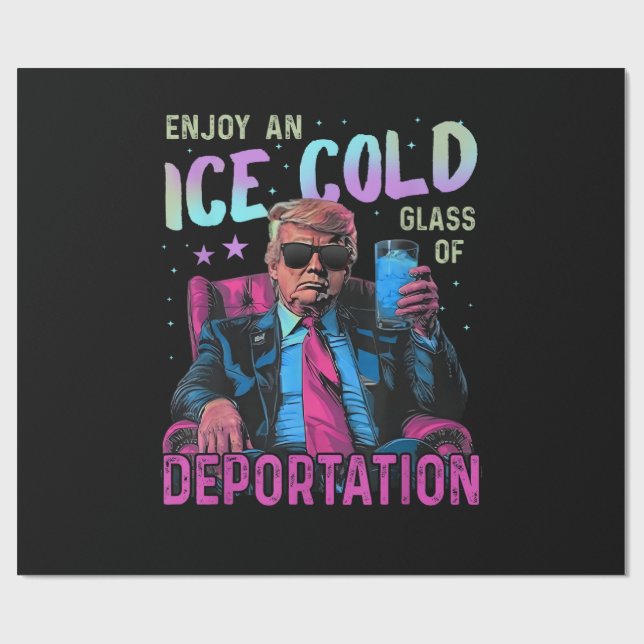ICE Enjoy an Ice Cold Wrapping Paper (Flat)