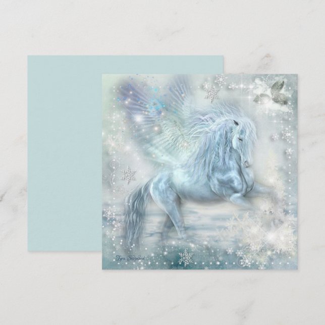 Ice Fantasy Pegasus Flat Card (Front/Back)