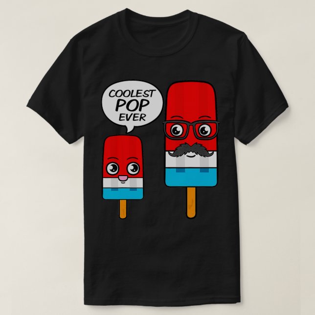 Ice Fathers Day Popsicle Daddy Sweet Dessert  T-Shirt (Design Front)