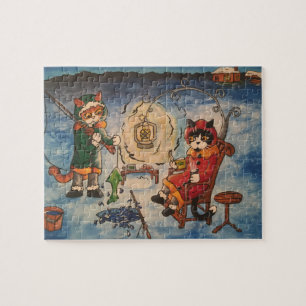 Ice Fishing at Night Jigsaw Puzzle
