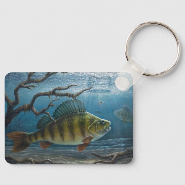 Ice Fishing for Perch Keychain (Front)