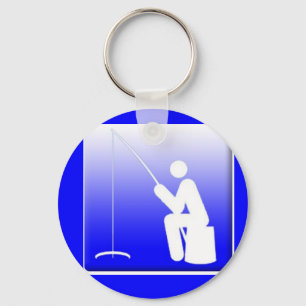 Ice Fishing Logo Keychain