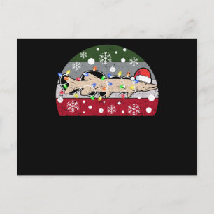 Ice fishing Muskie Christmas Musky Funny Santa Postcard
